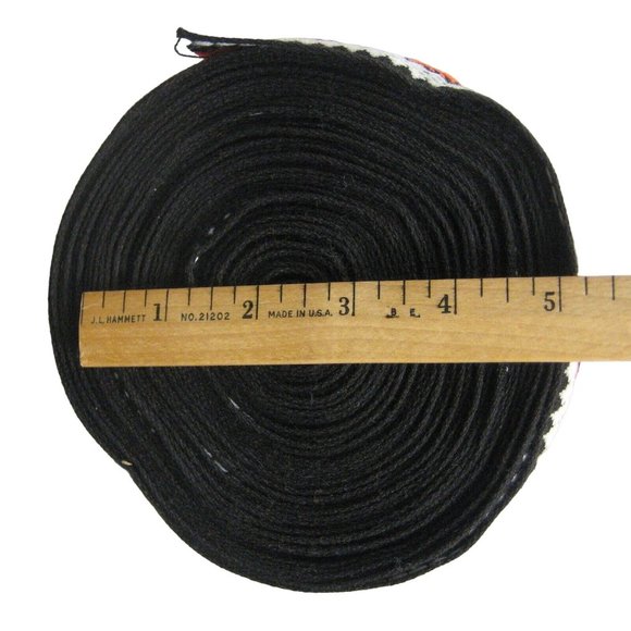 NEW Trim Edging Seam Size 2 in Wide 16 Yards Long Polyester Floral Orange Black - Picture 6 of 7